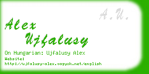 alex ujfalusy business card